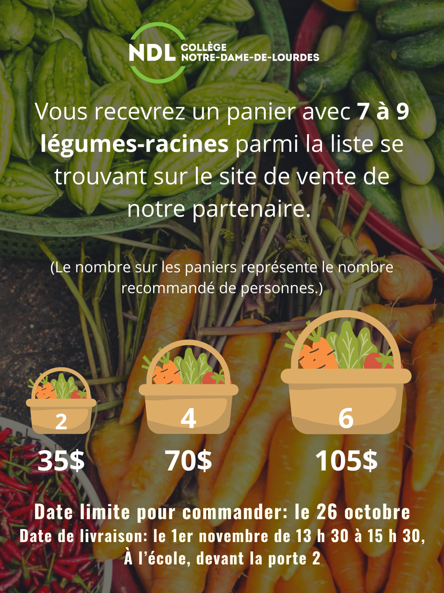 Paniers bio Collège NotreDamedeLourdes