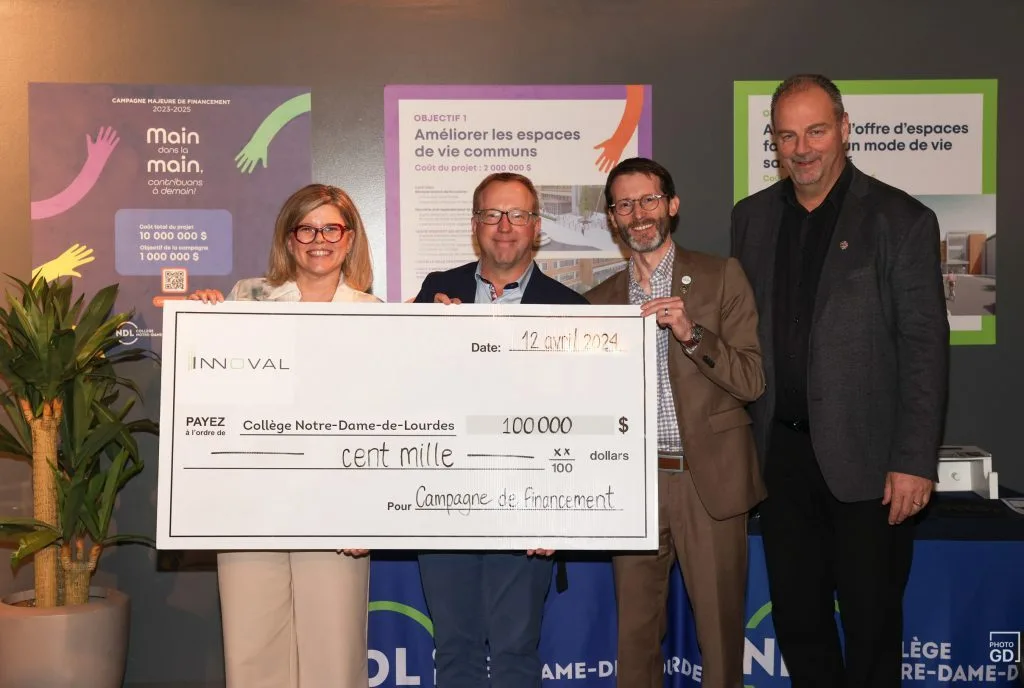 Innoval fait don de 100 000$ à la campagne de financement du Collège