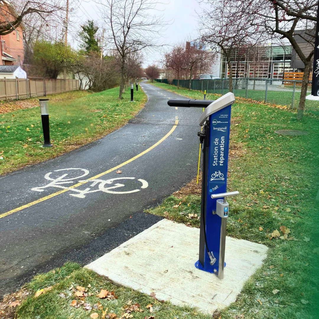 Une station de réparation pour les vélos signée NDL