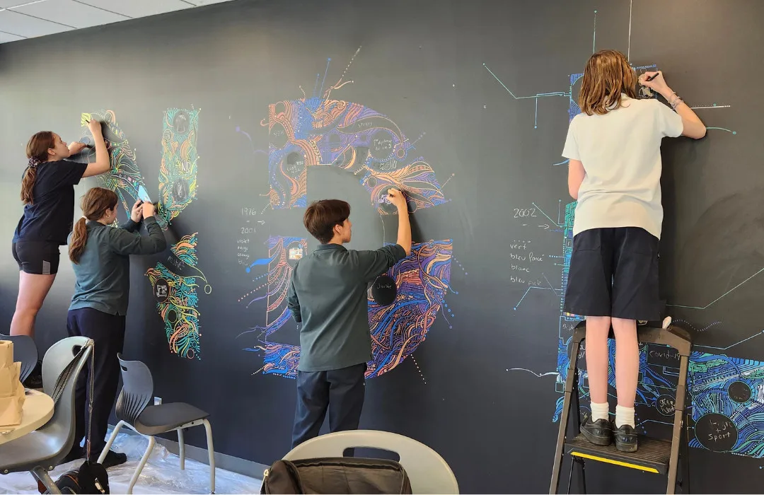 Murale artistique dans l’aire de vie étudiante